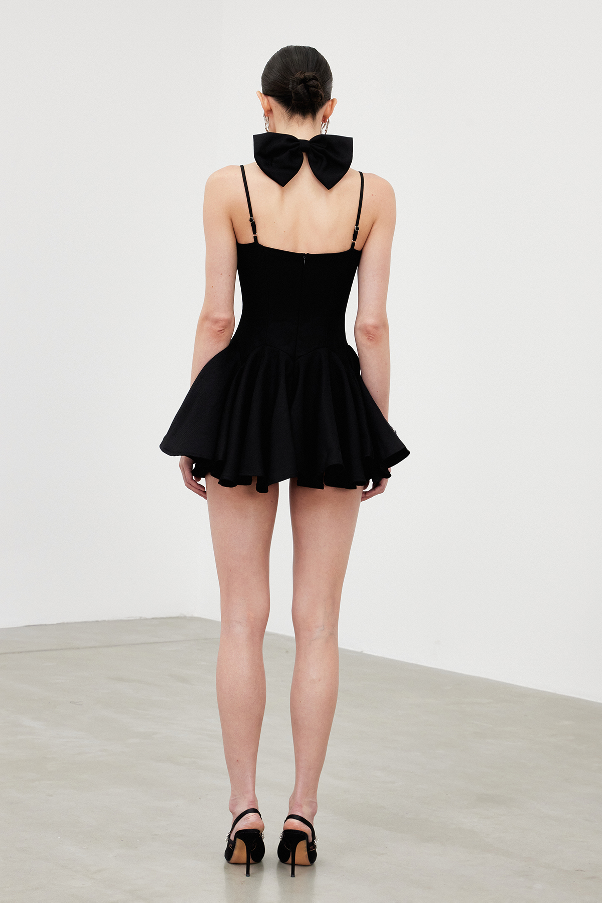 Ichiro Spaghetti Ruffle Mini Dress