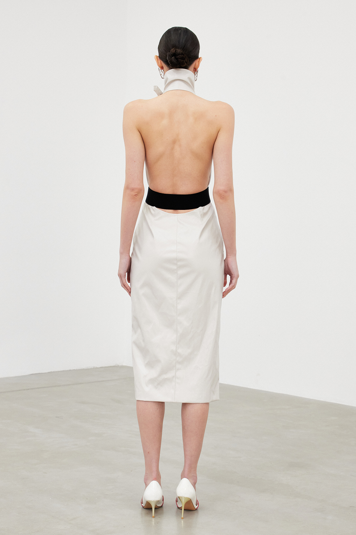 Idoia Halter Neck Double Breasted Midi Dress