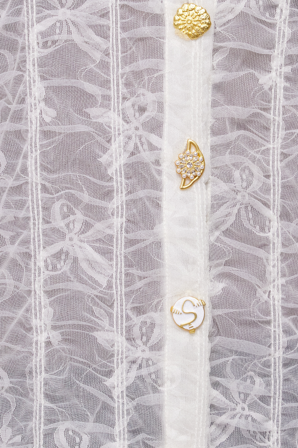 Idrissa Lace Button ShirT