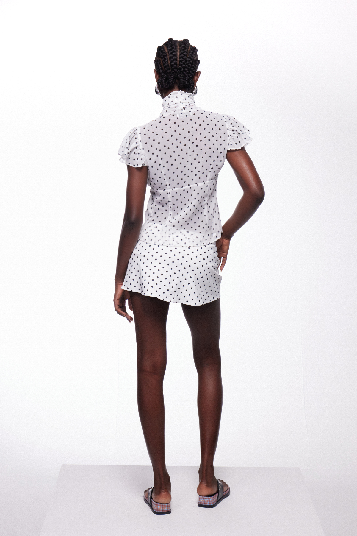 Idun Dot Mesh Skirt Set