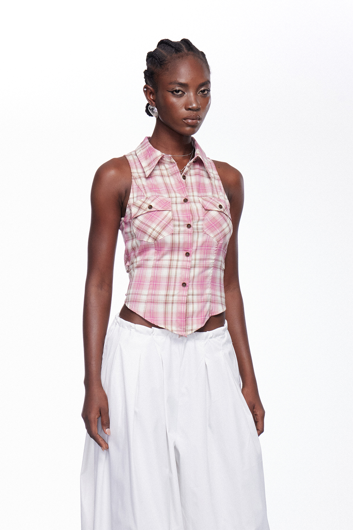 Idunn Sleeveless Grid Top