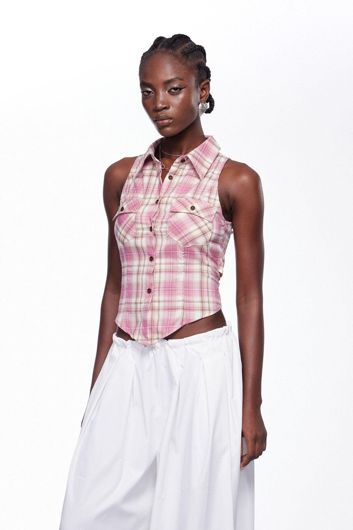 Idunn Sleeveless Grid Top