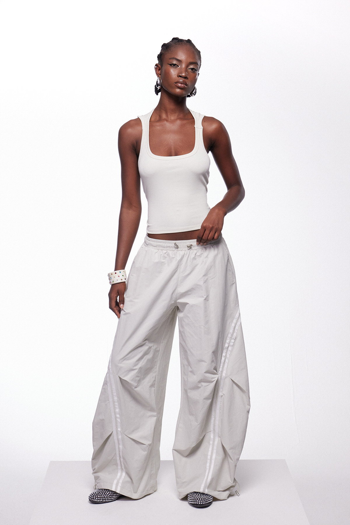 Ierameel Hooded Ruch Pants Set