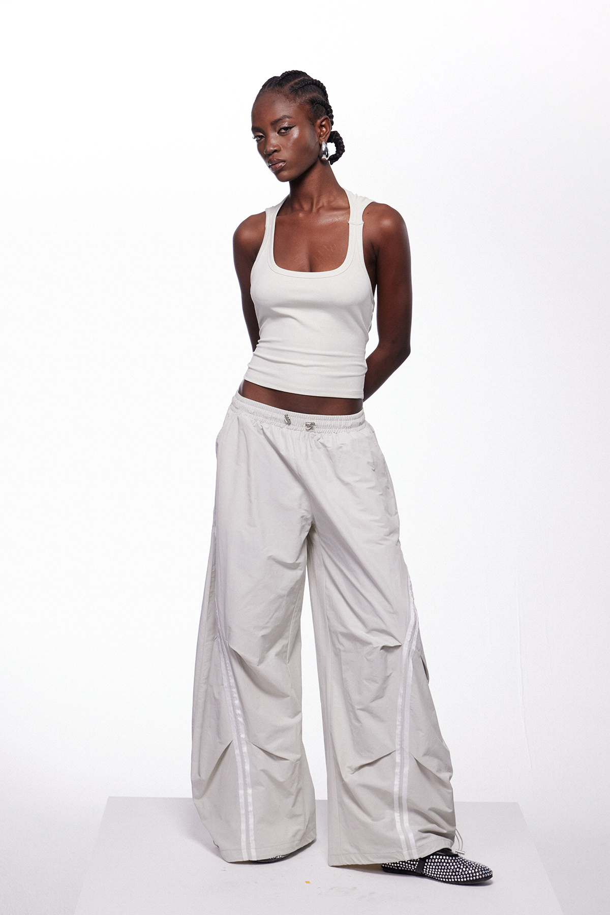Ierameel Hooded Ruch Pants Set