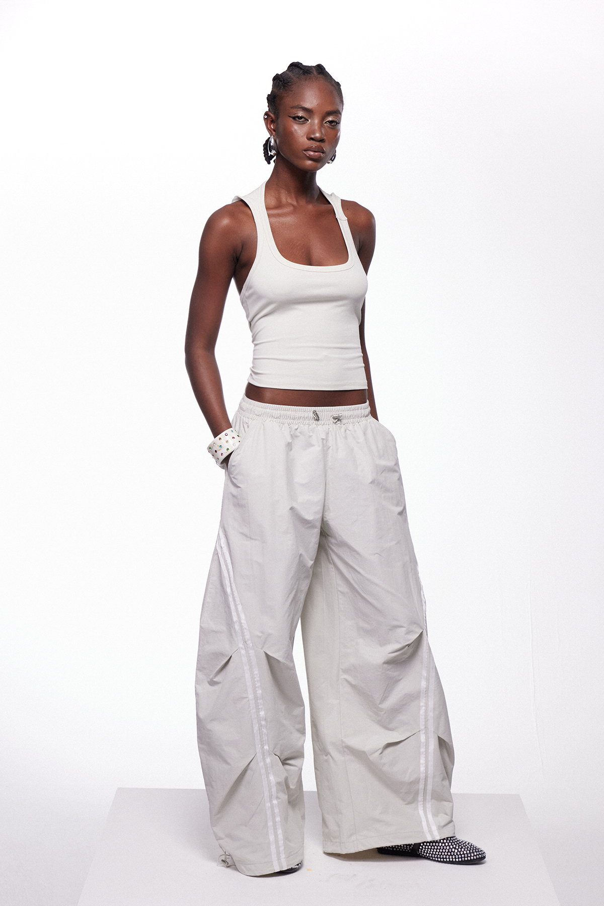 Ierameel Hooded Ruch Pants Set