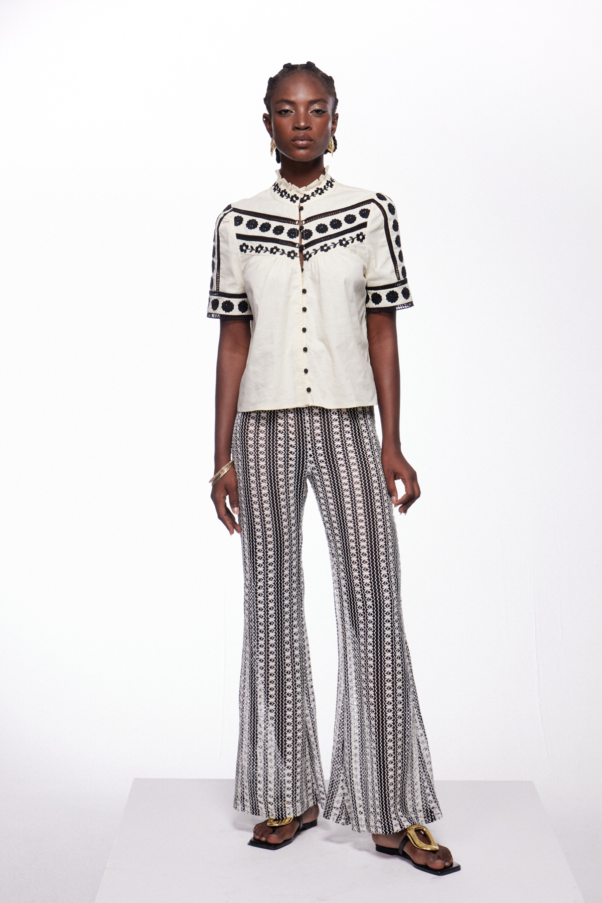 Ieronimus Stripe Bootcut Pants