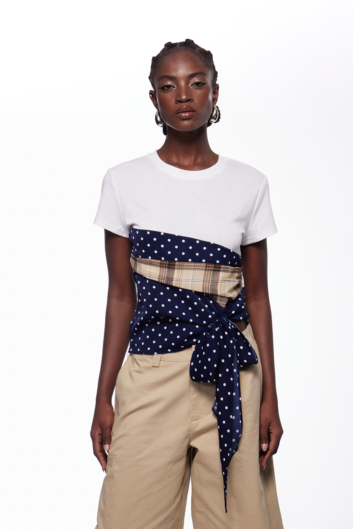 Iessai Dot Tie Up Top