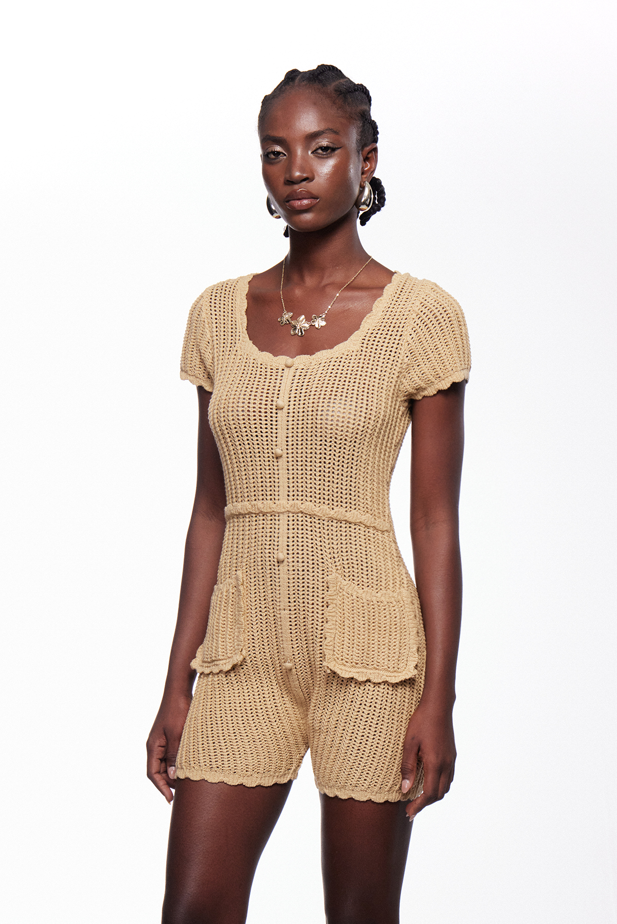Iezabel Cutout Knit Playsuit