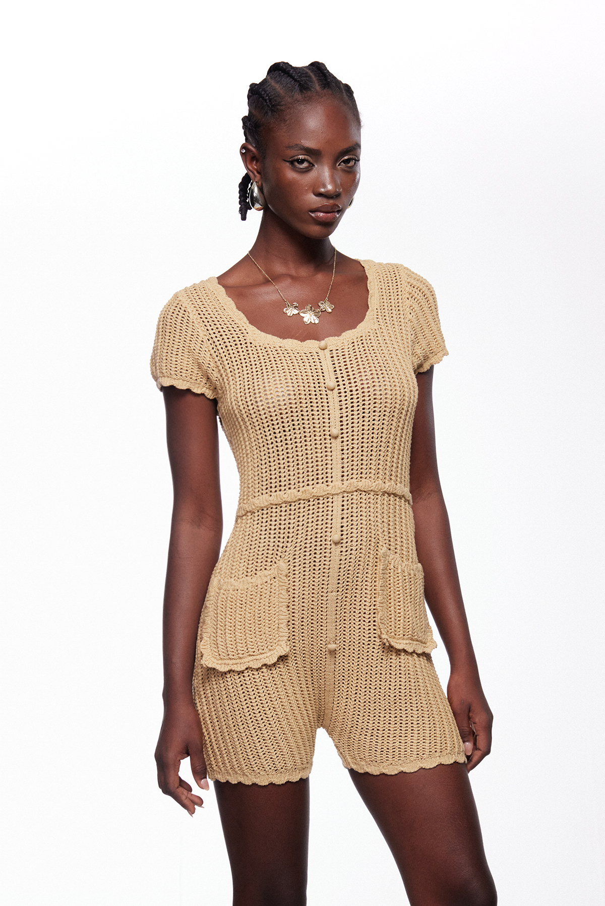 Iezabel Cutout Knit Playsuit