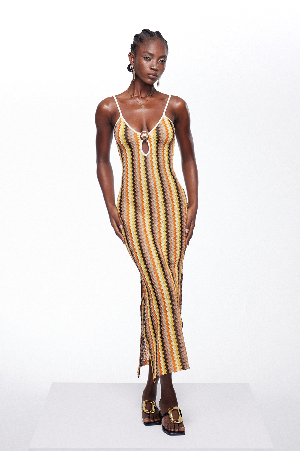 Ifeanyi Spaghetti Stripe Maxi Dress