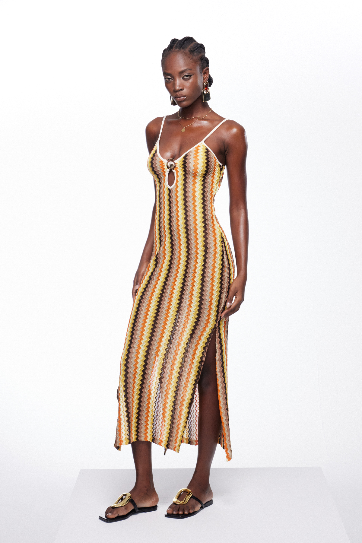 Ifeanyi Spaghetti Stripe Maxi Dress