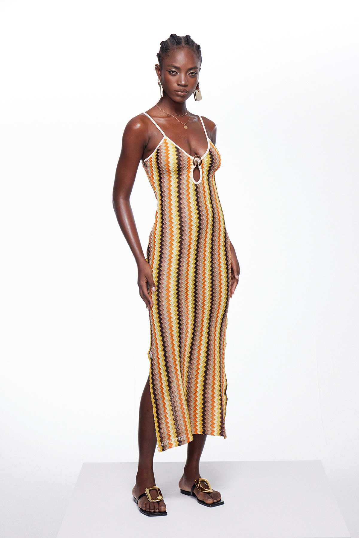 Ifeanyi Spaghetti Stripe Maxi Dress