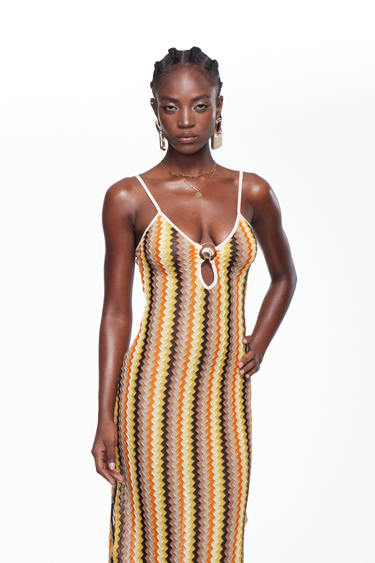 Ifeanyi Spaghetti Stripe Maxi Dress