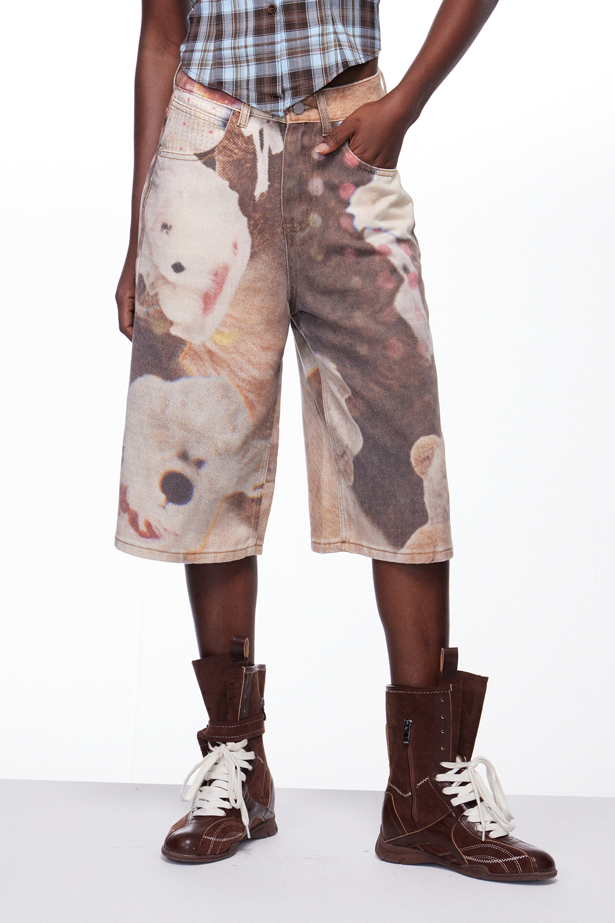 Ifiok Print Capri Jeans
