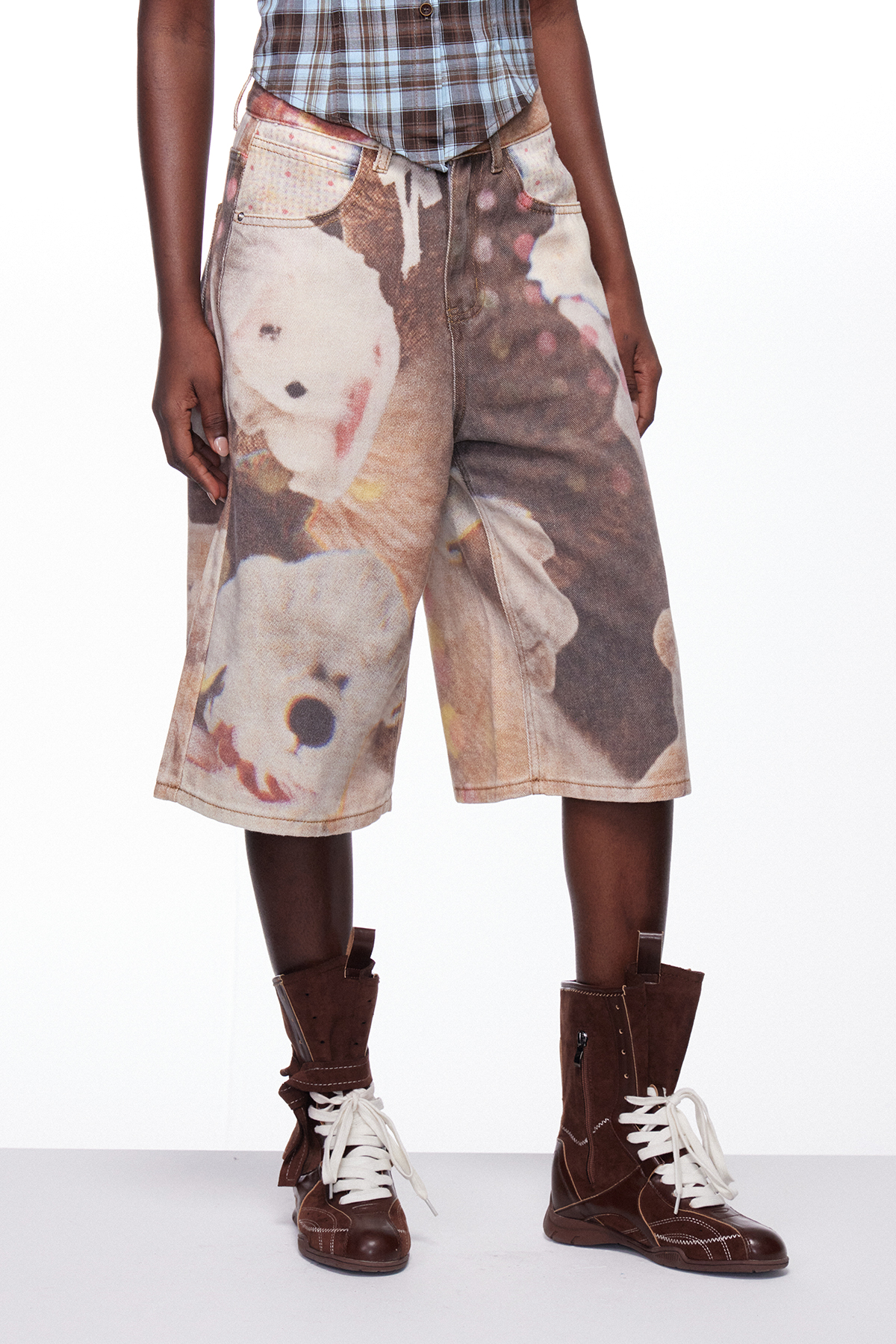 Ifiok Print Capri Jeans
