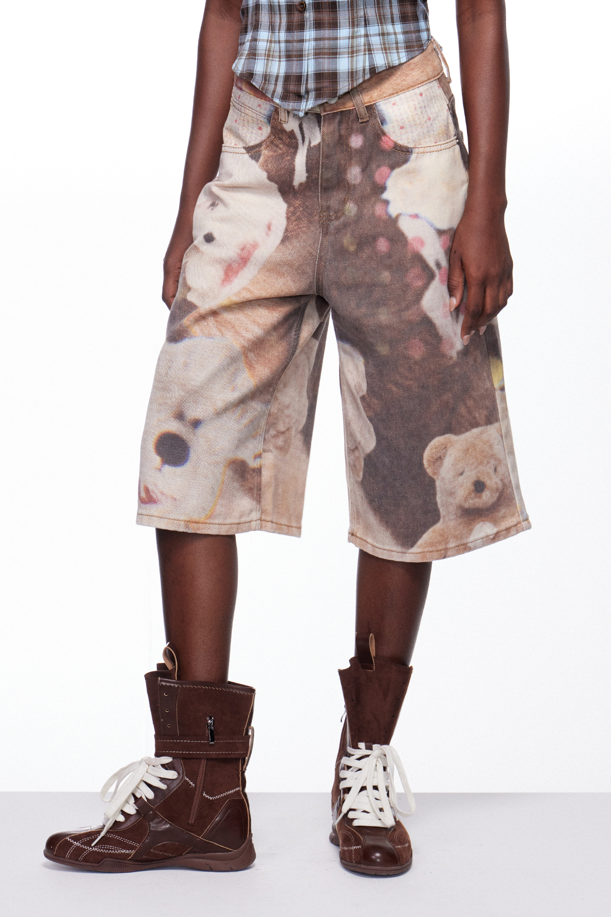 Ifiok Print Capri Jeans