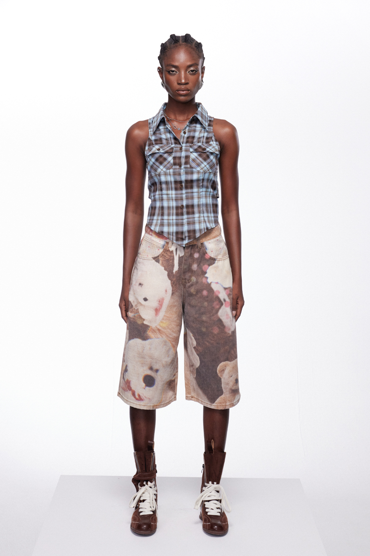 Ifiok Print Capri Jeans