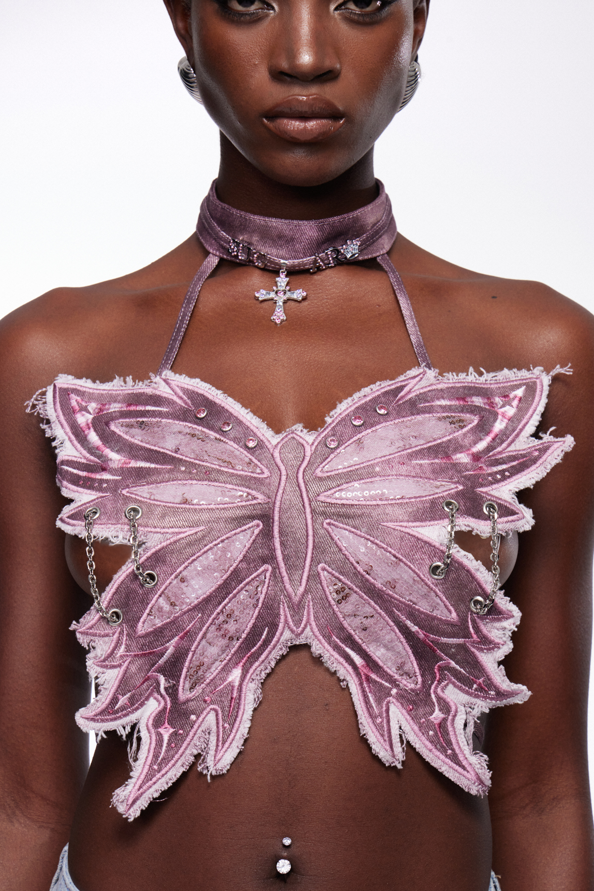 Ifunanya Butterfly Crystal Top
