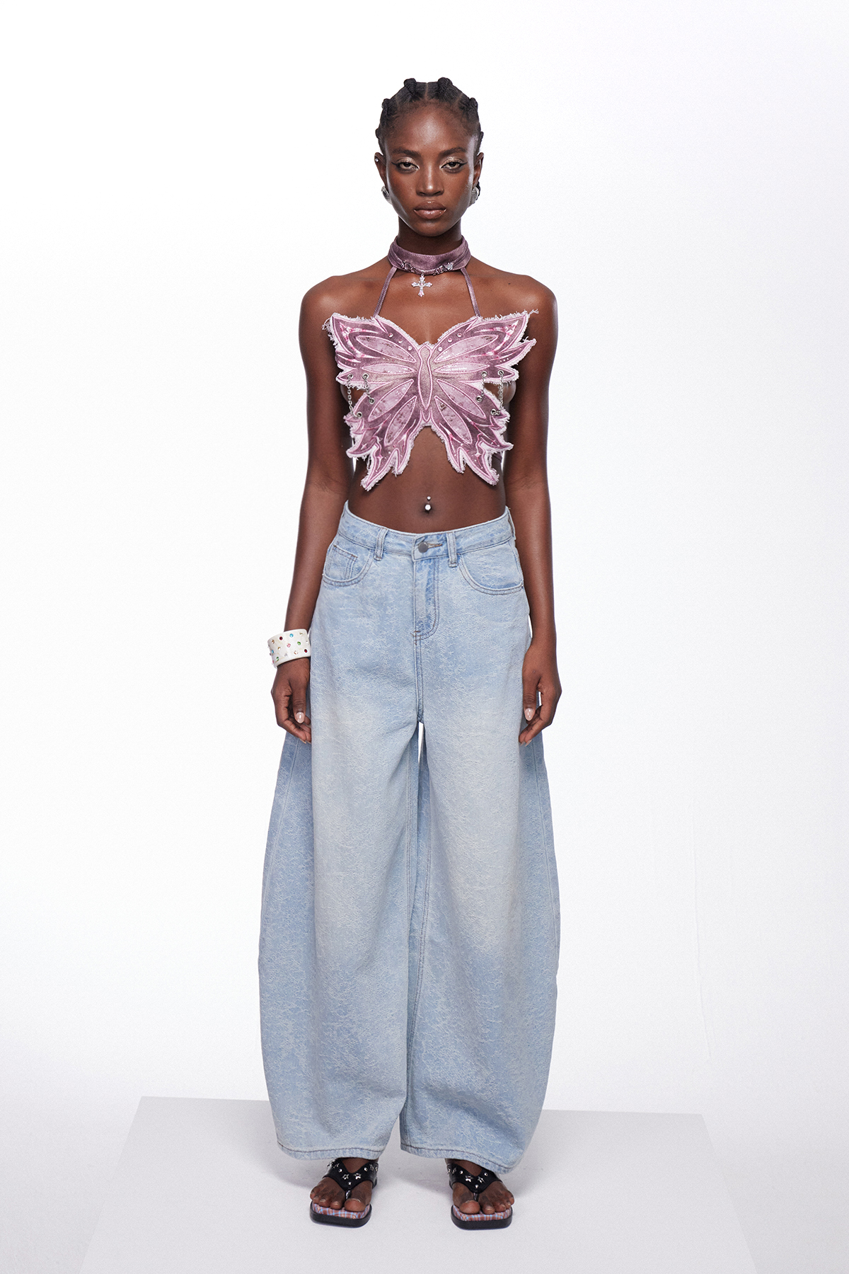 Ifunanya Butterfly Crystal Top