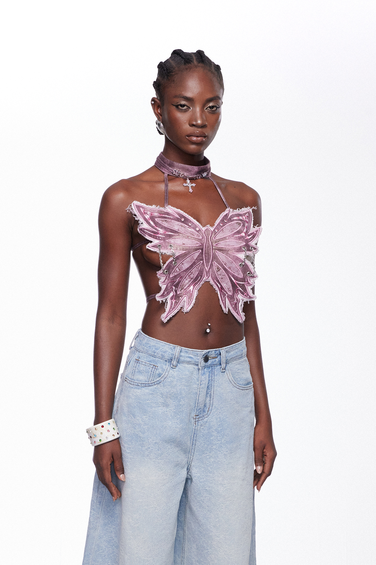 Ifunanya Butterfly Crystal Top