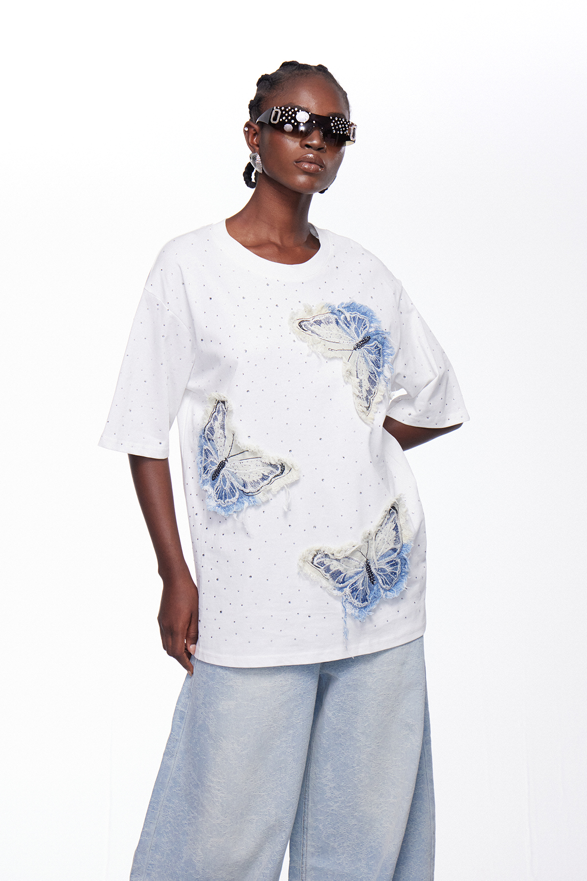 Iga Butterfly Rhinestone Top