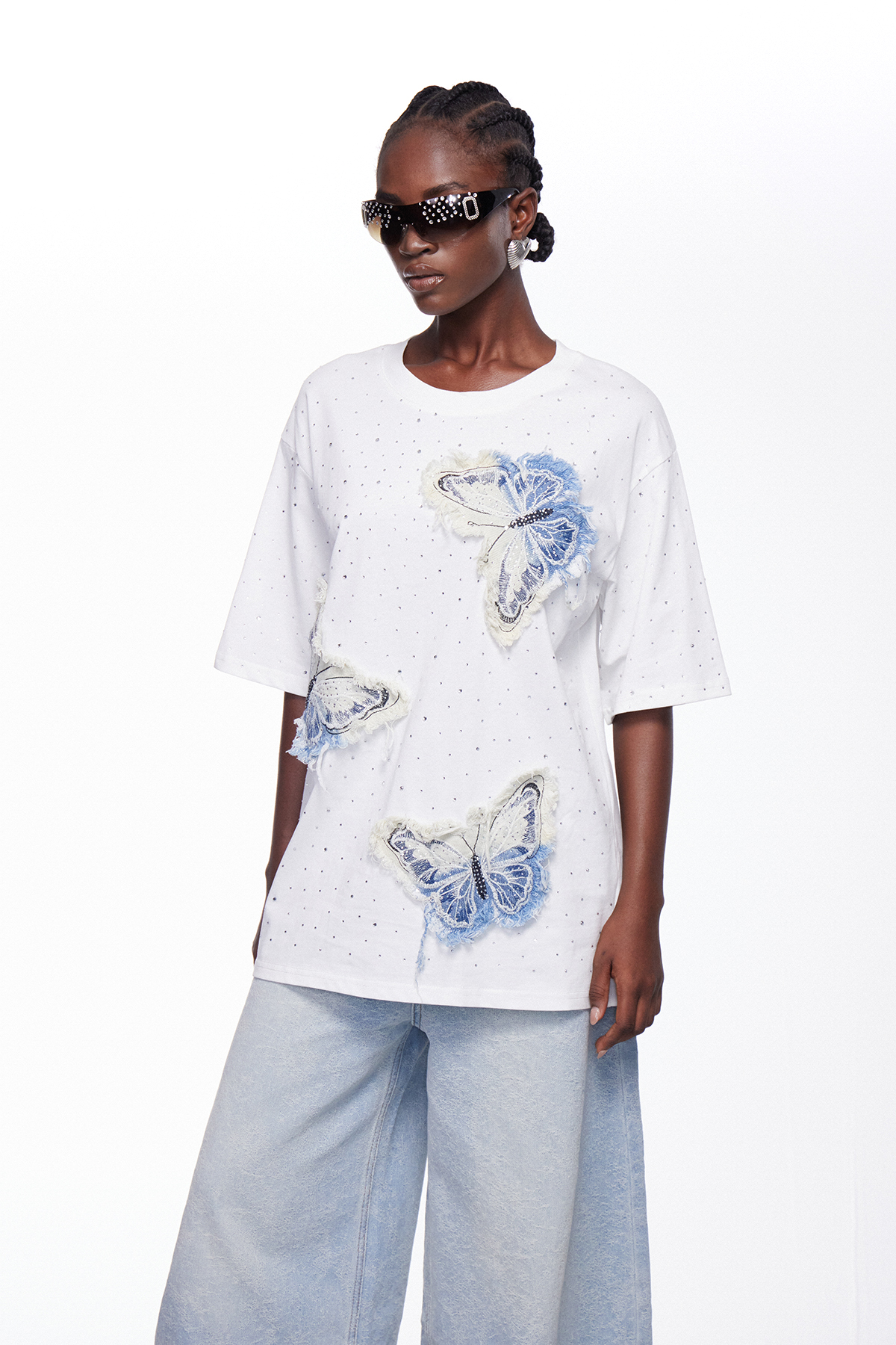 Iga Butterfly Rhinestone Top