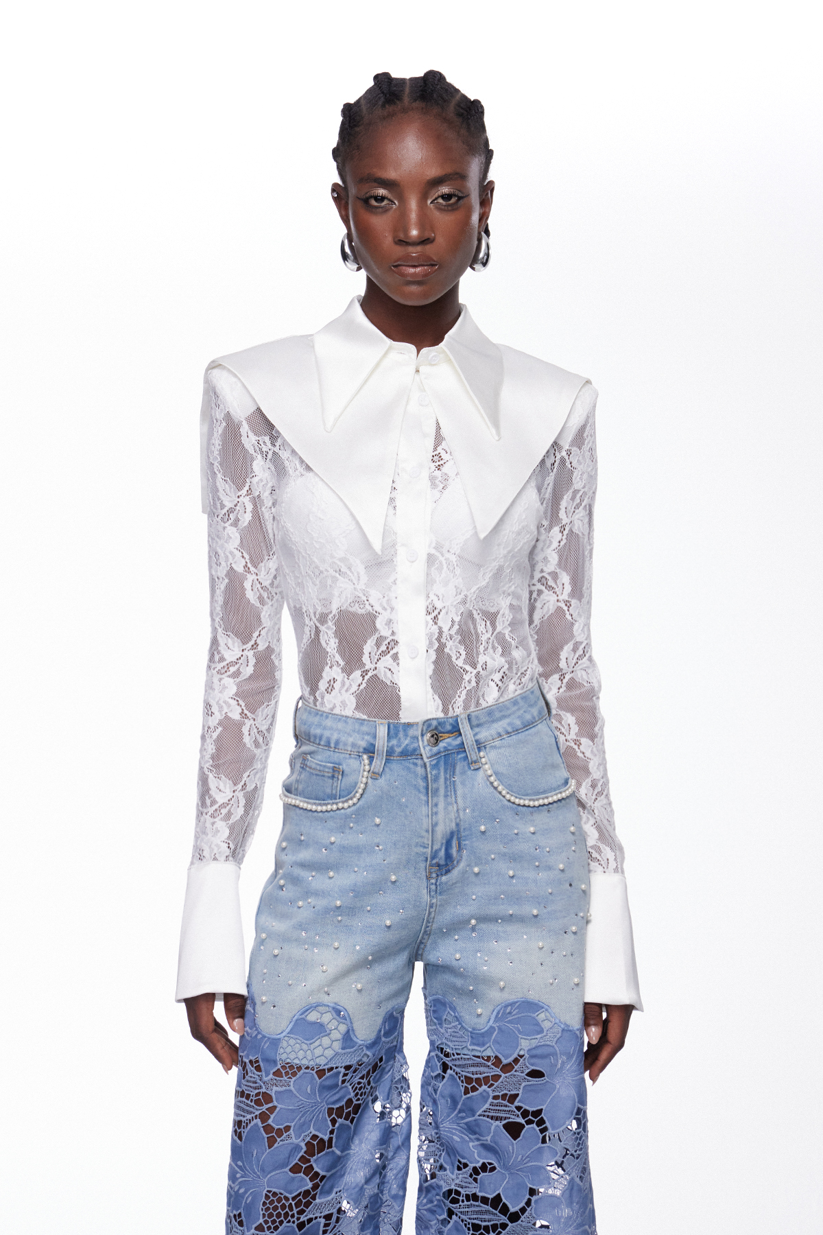 Iggy Lapel Lace Shirt