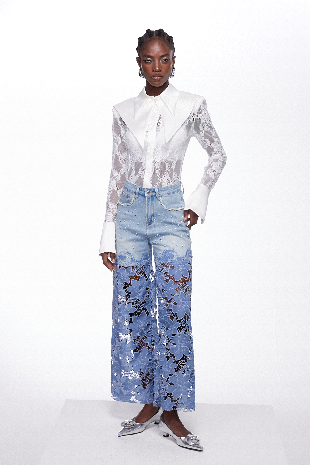Iggy Lapel Lace Shirt