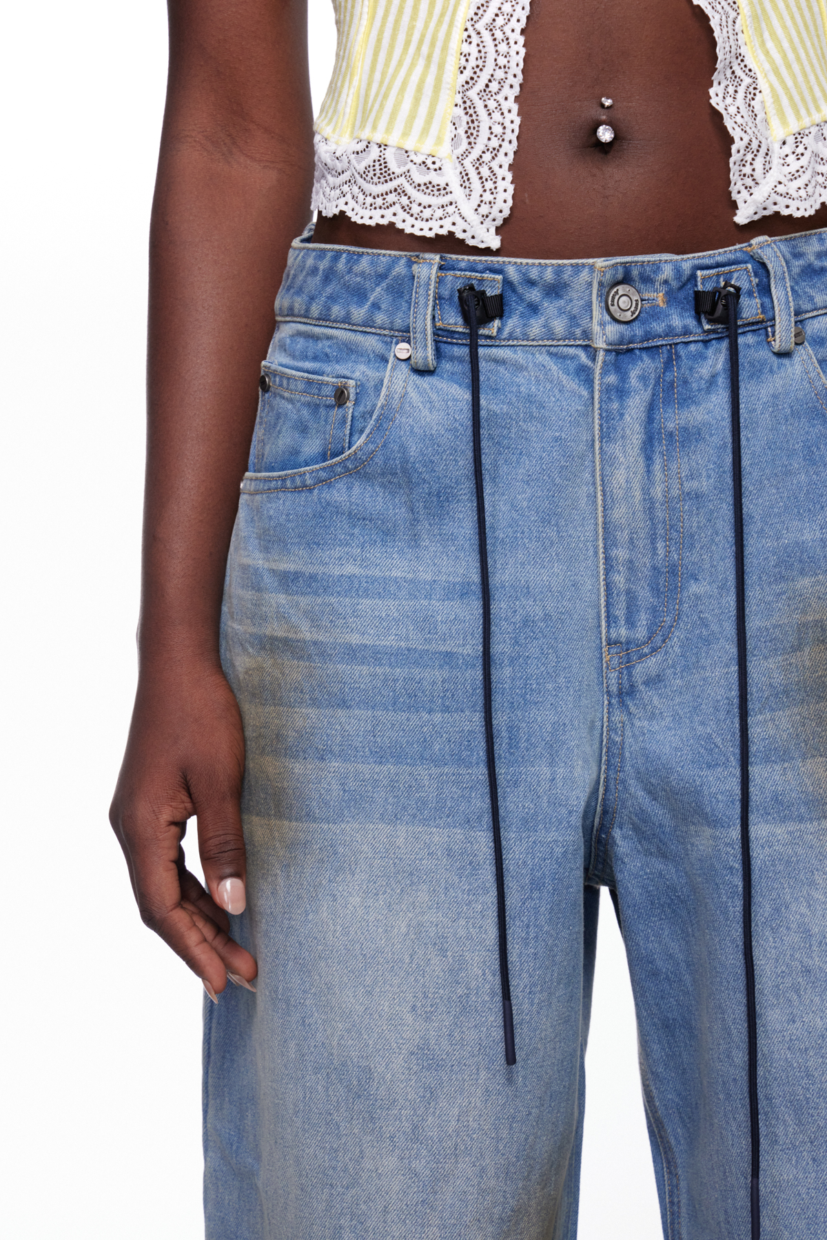 Igle Tie Dye Lace Print Jeans