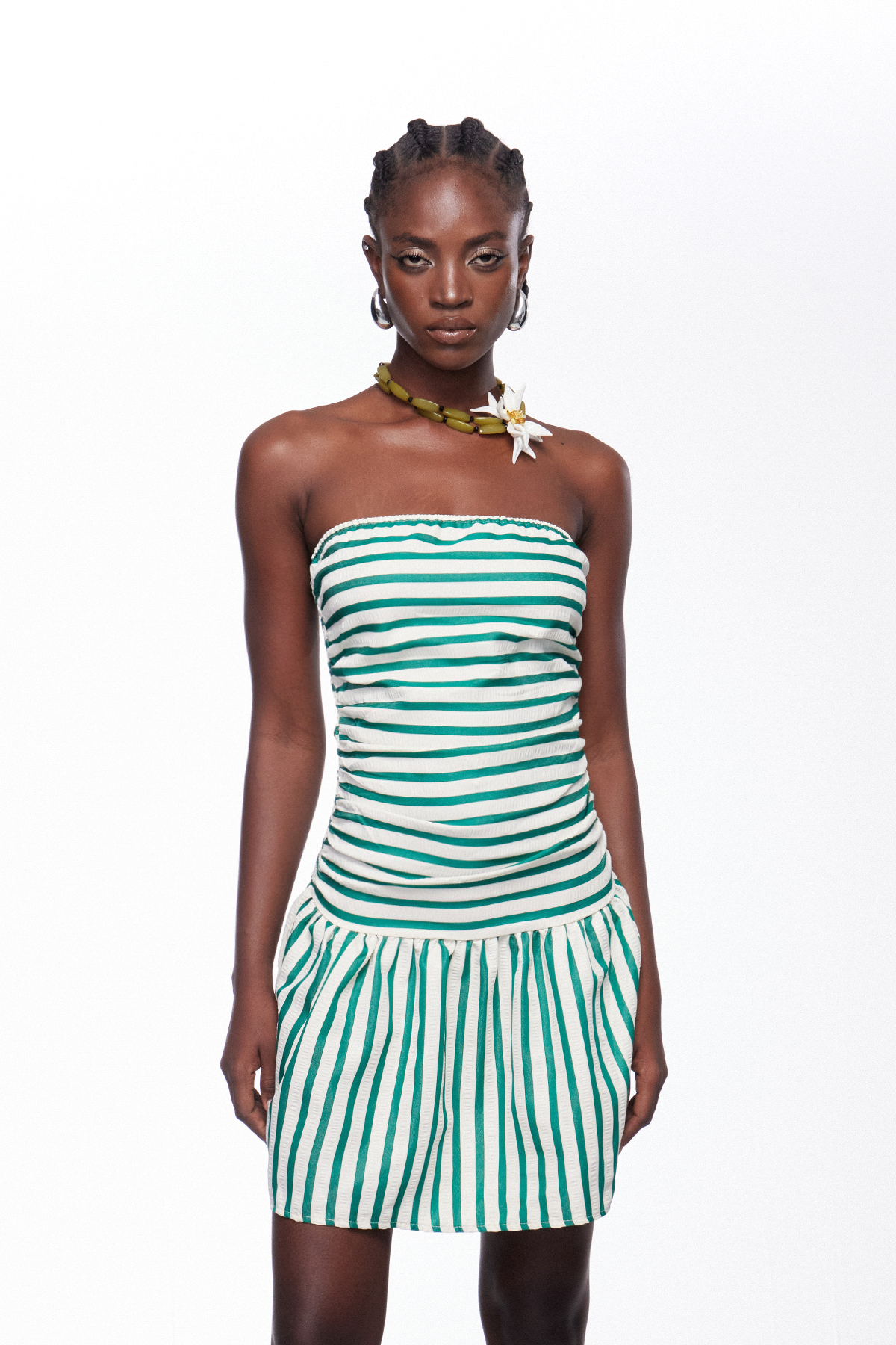 Ignac Strapless Stripe Mini Dress