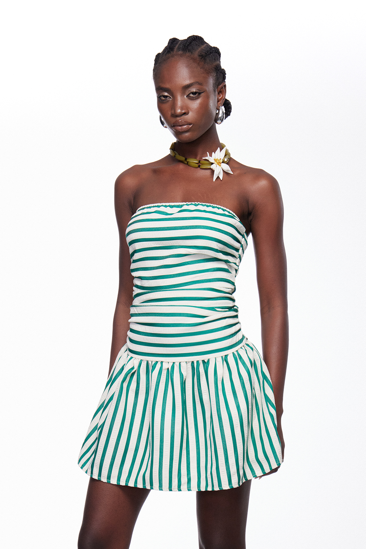 Ignac Strapless Stripe Mini Dress