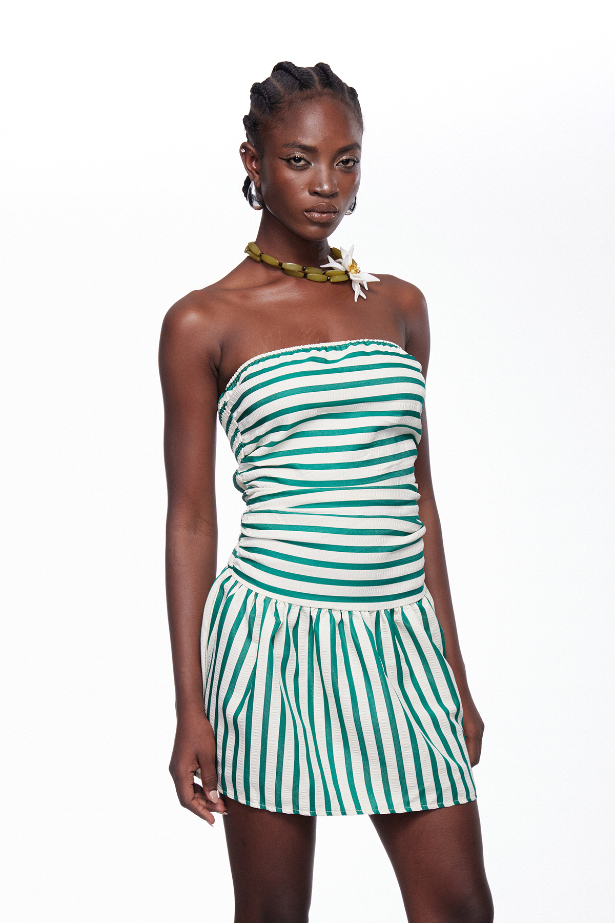 Ignac Strapless Stripe Mini Dress