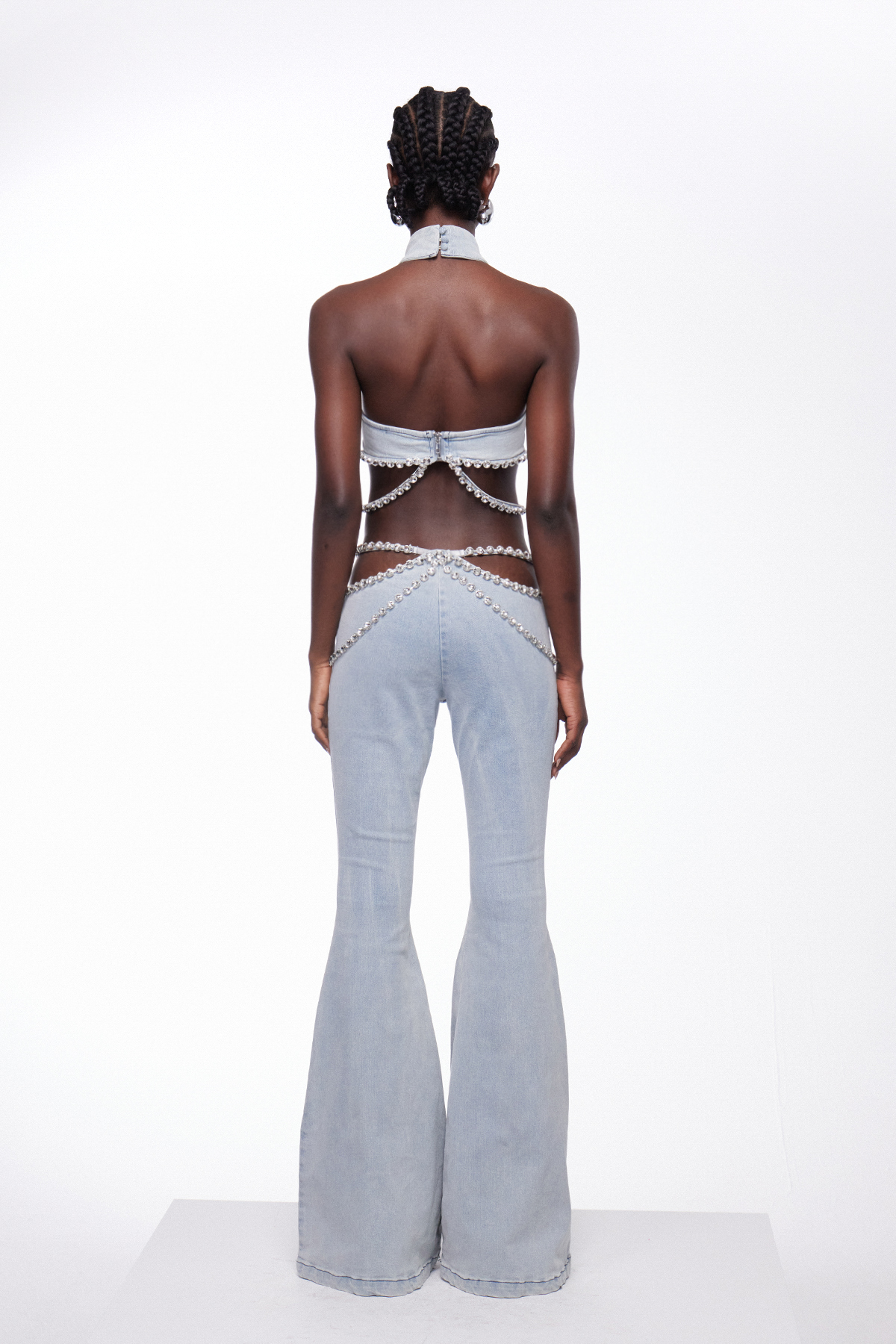 Ignace Halter Neck Crystal Pants Set