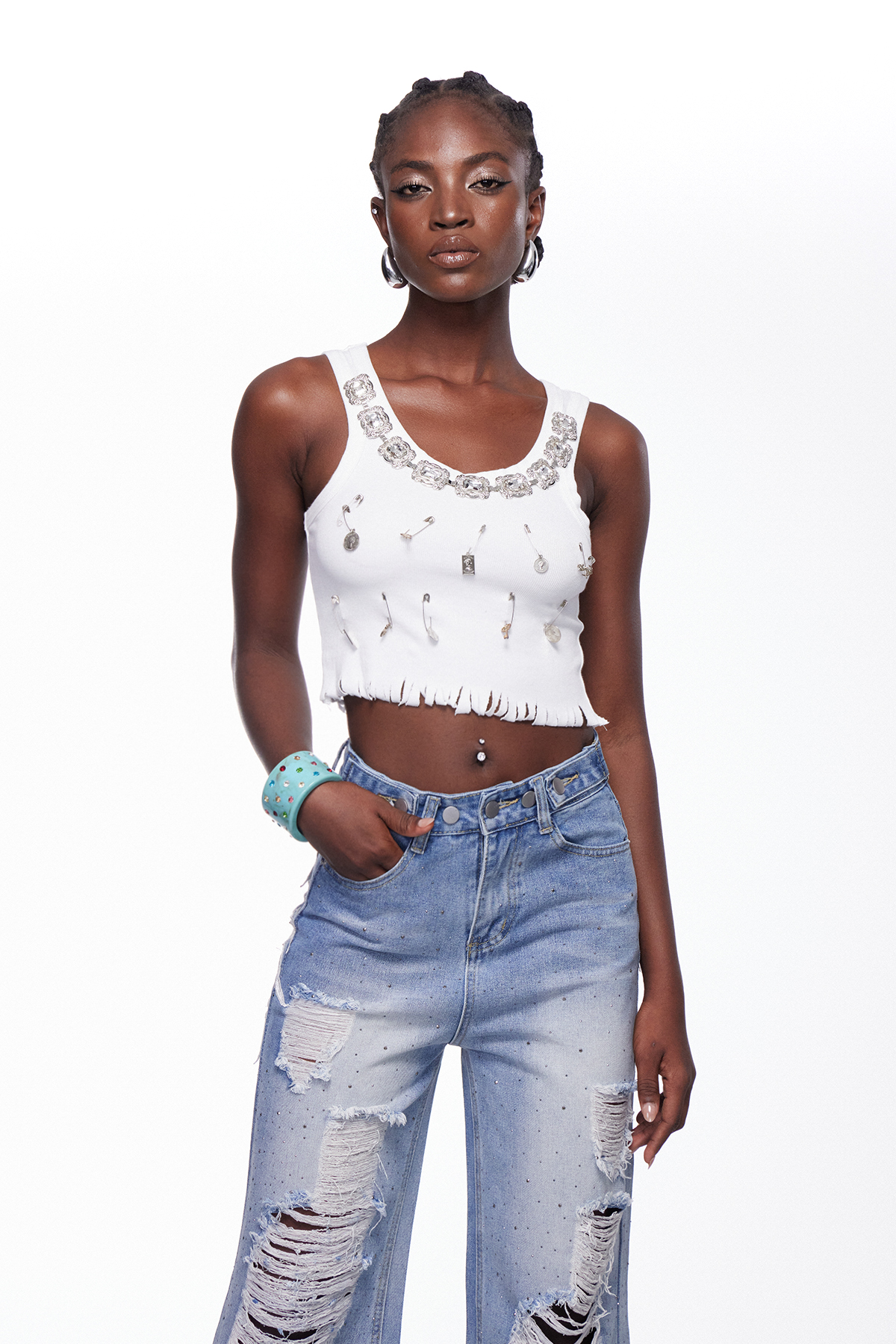 Ignacy Embellished Sleeveless Top