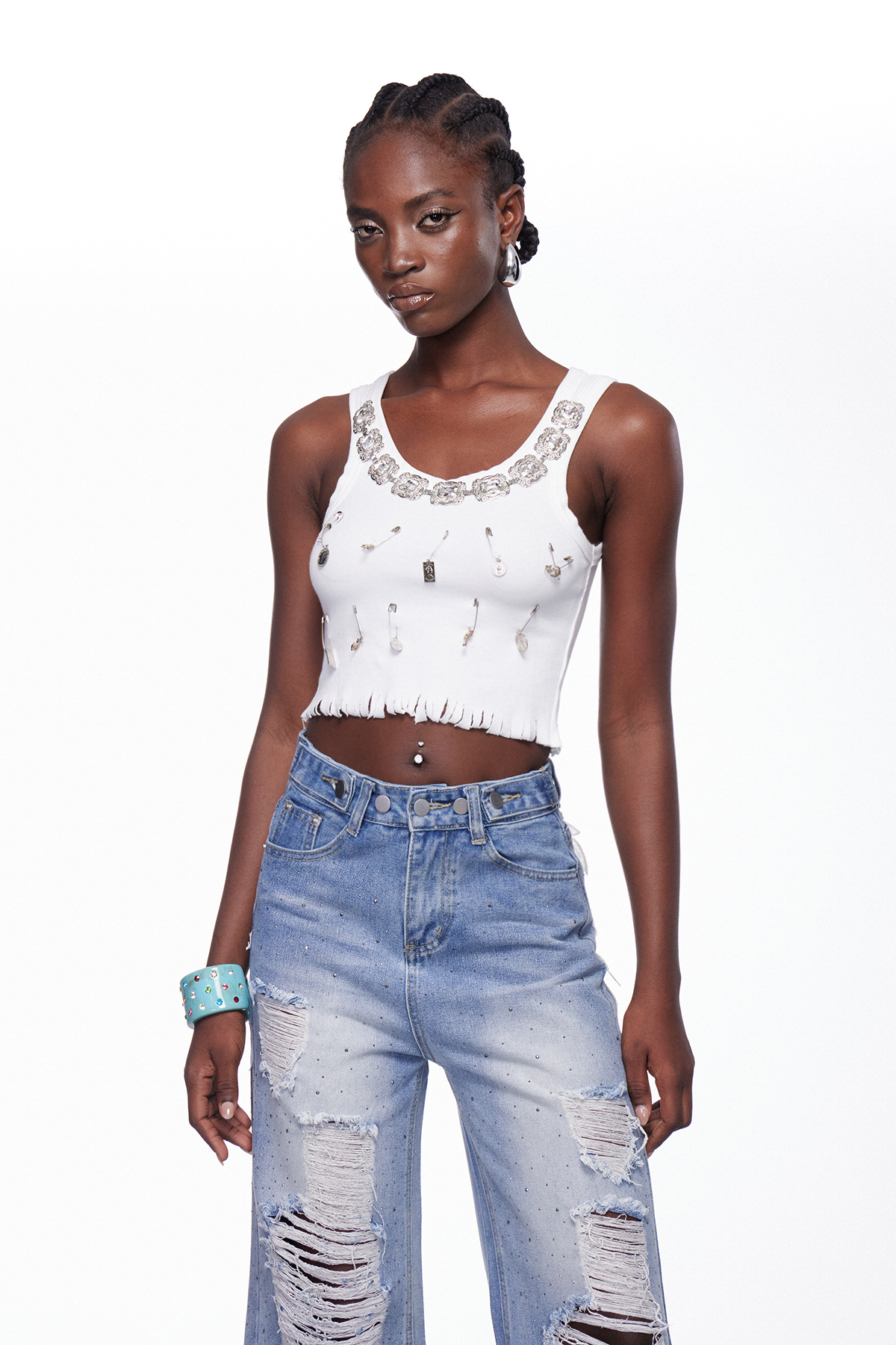 Ignacy Embellished Sleeveless Top