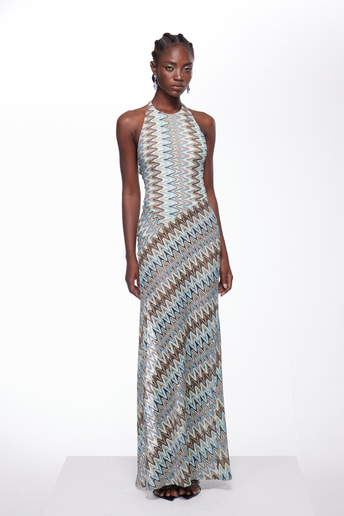 Ignasi Asymmetric Print Maxi Dress