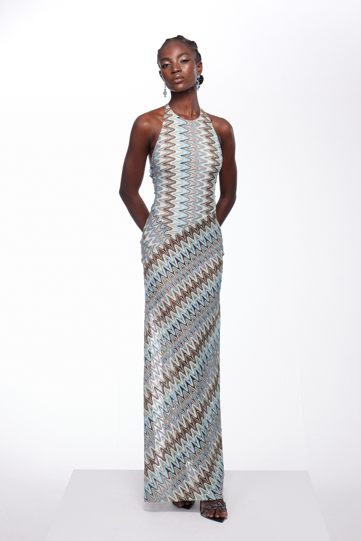 Ignasi Asymmetric Print Maxi Dress