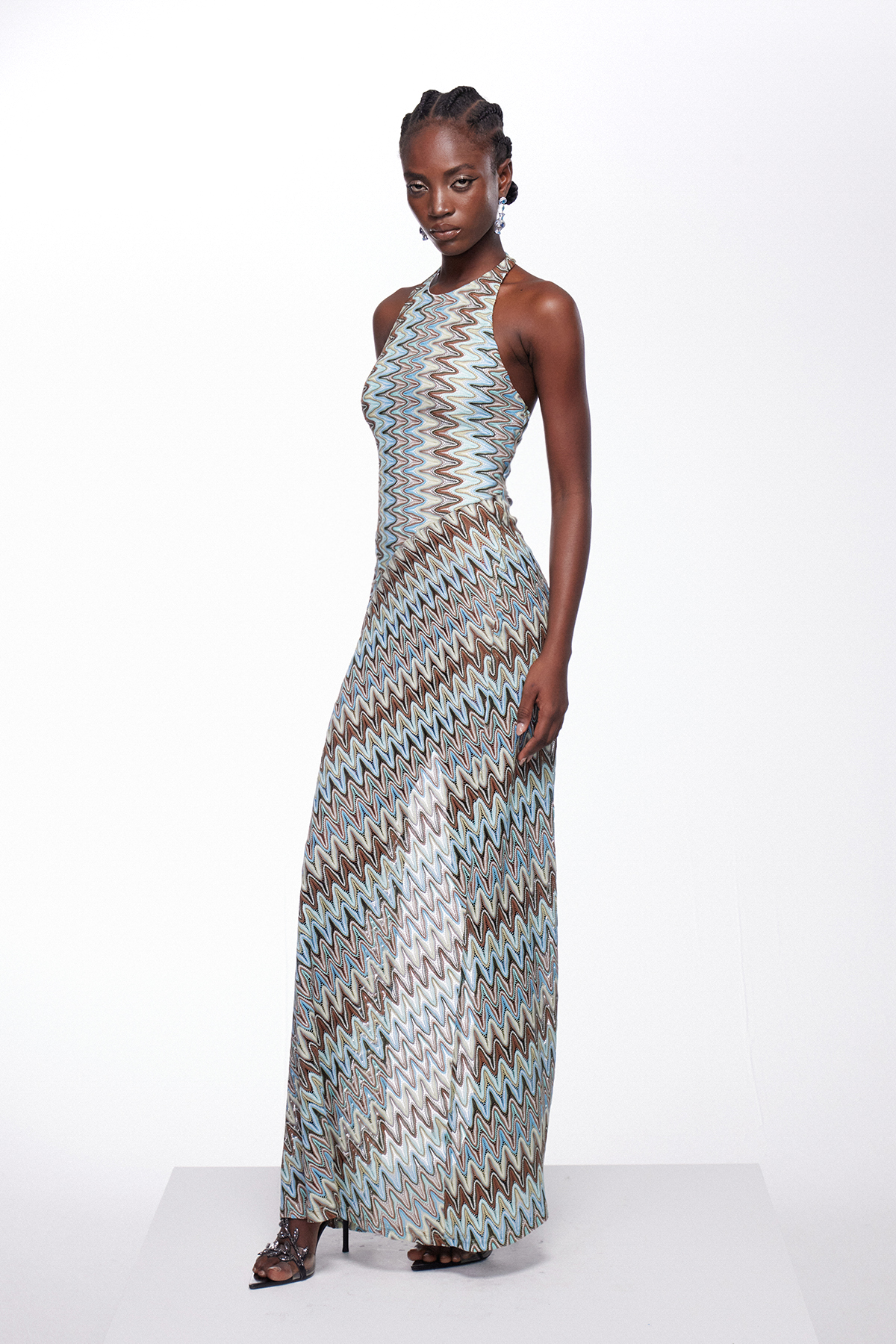 Ignasi Asymmetric Print Maxi Dress