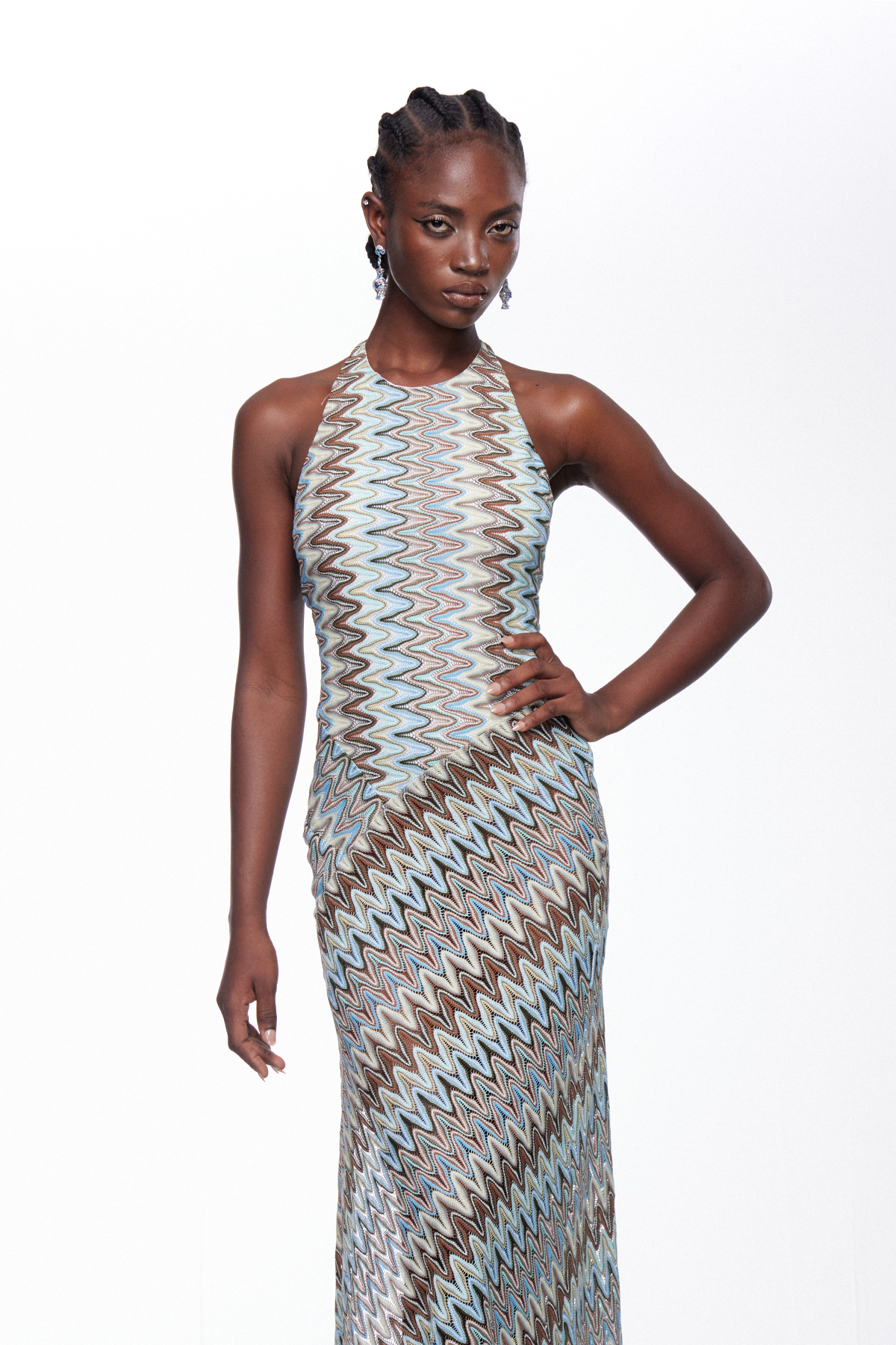 Ignasi Asymmetric Print Maxi Dress