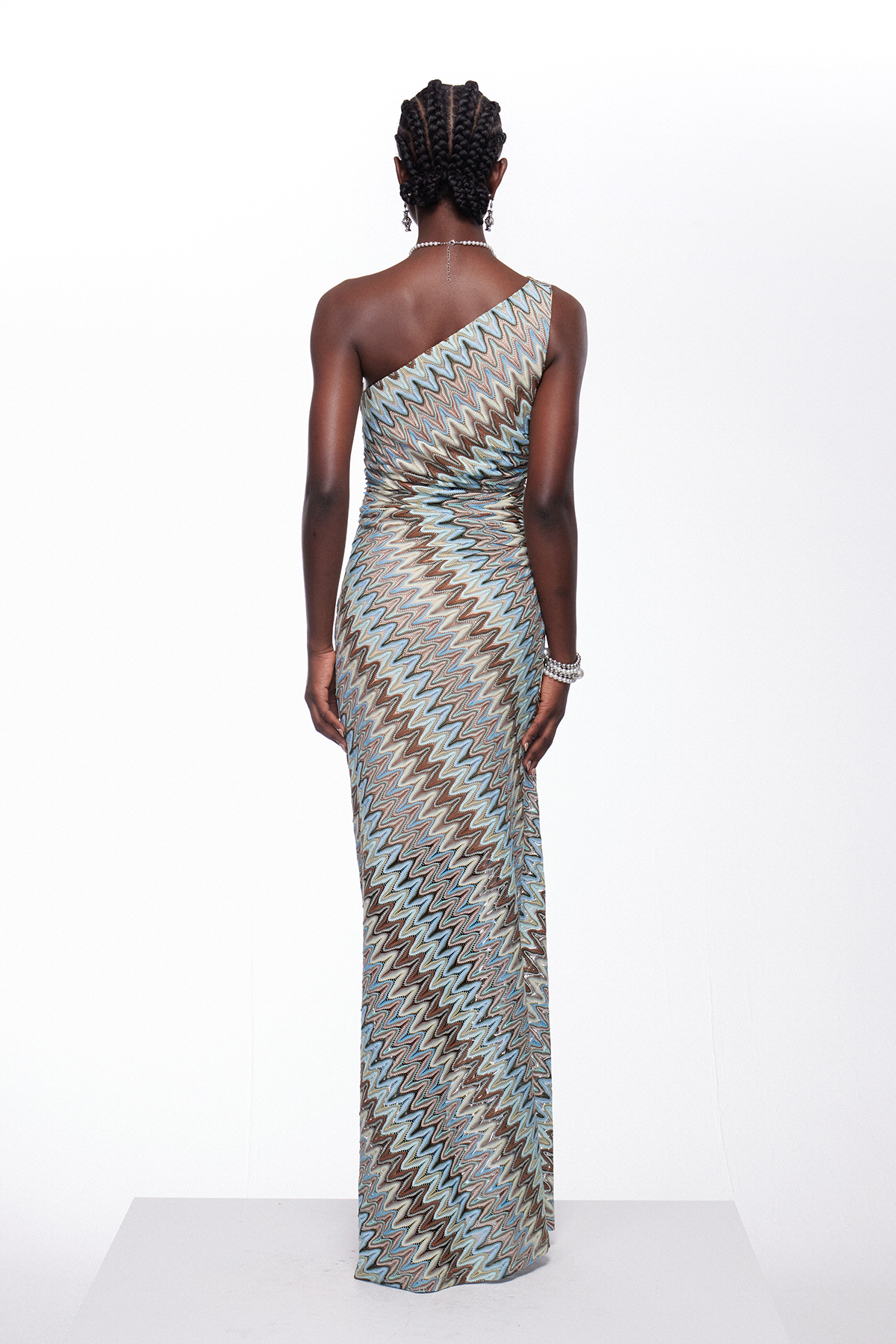 Ignasi One Shoulder Ruch Maxi Dress