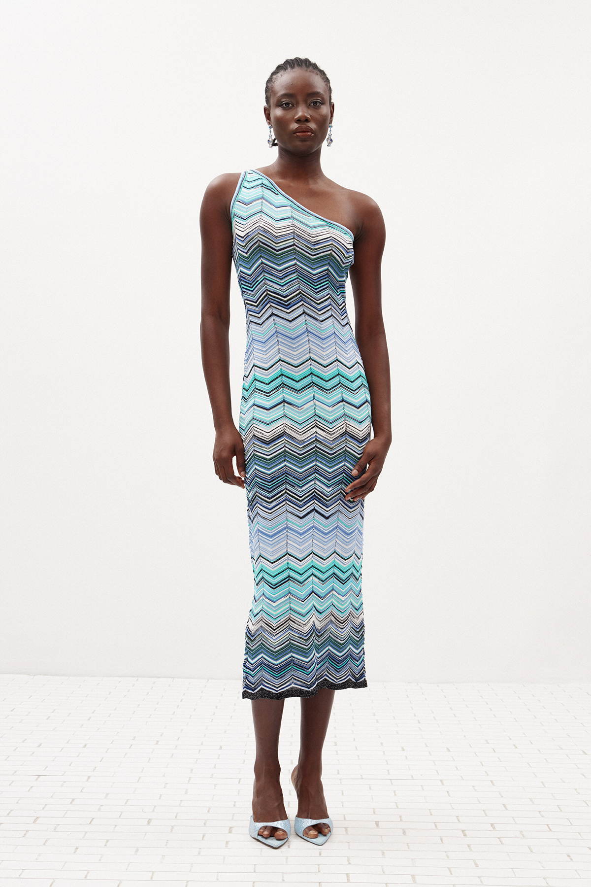 Ignasi One Shoulder Stripe Maxi Dress