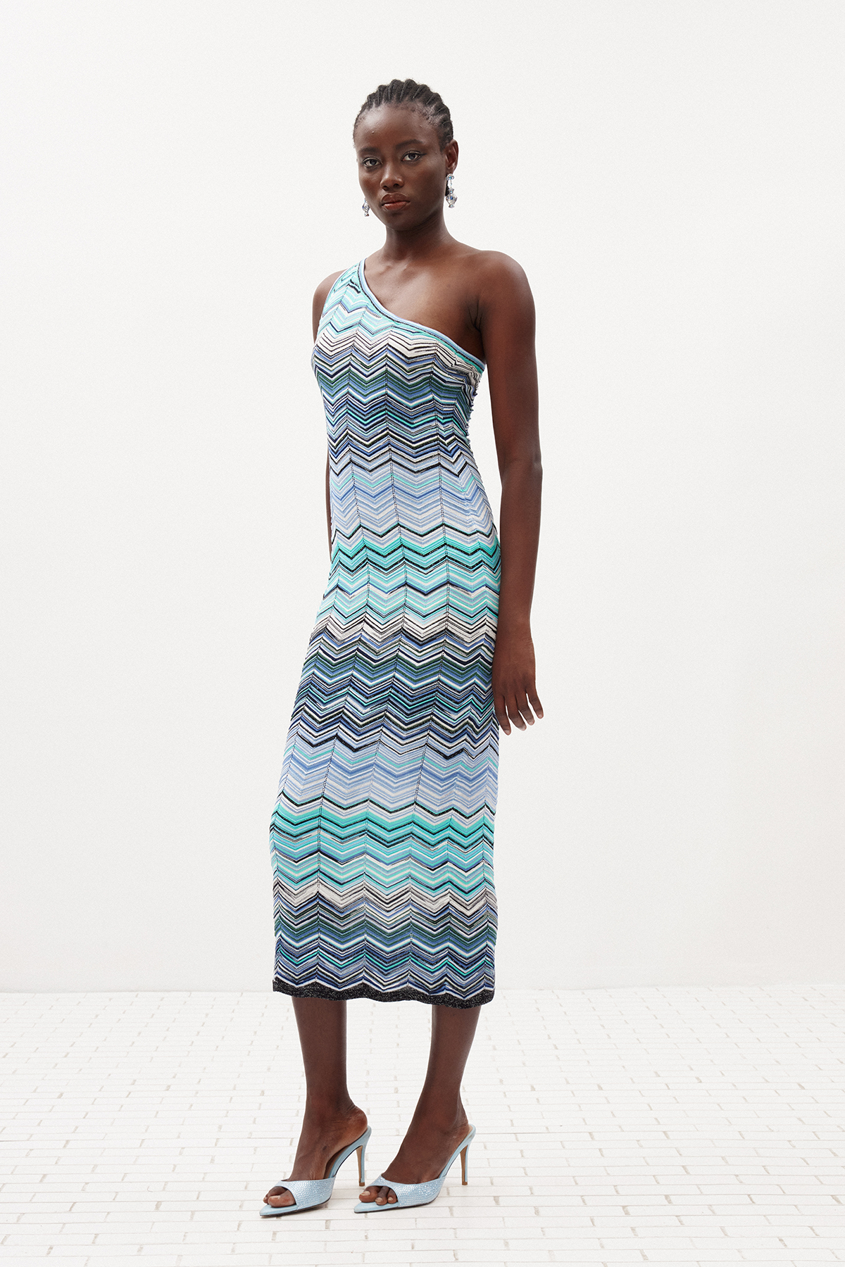 Ignasi One Shoulder Stripe Maxi Dress