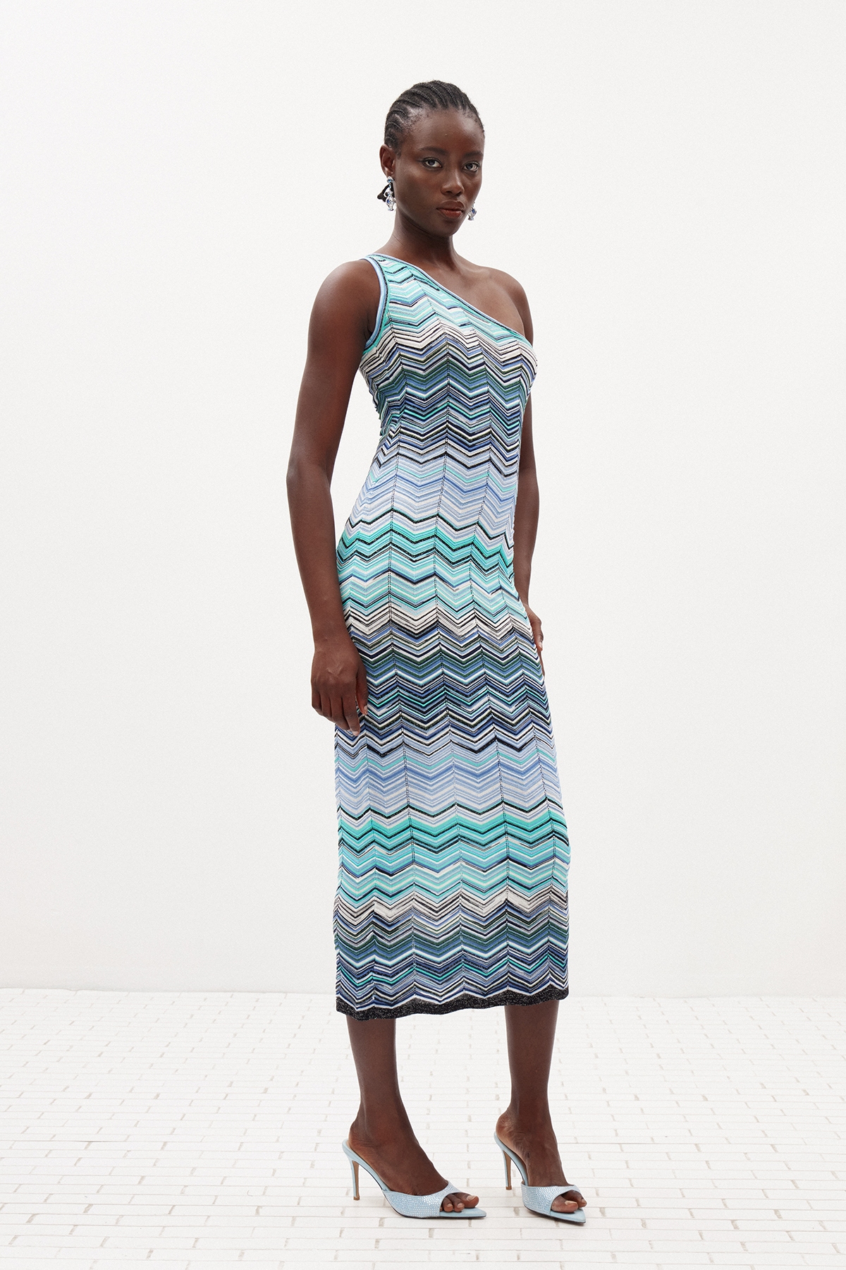 Ignasi One Shoulder Stripe Maxi Dress