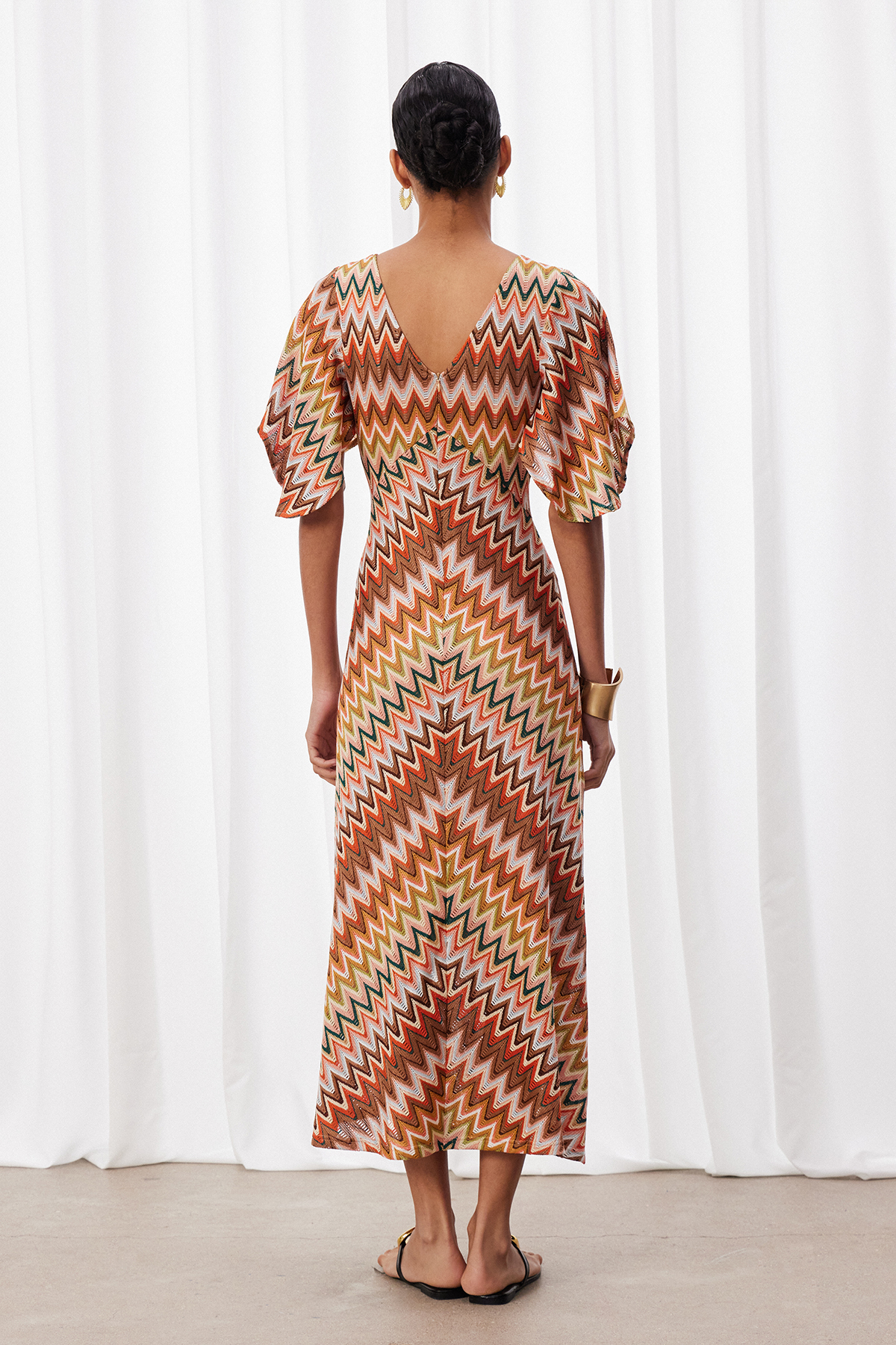 Ignasi Plunge Stripe Maxi Dress