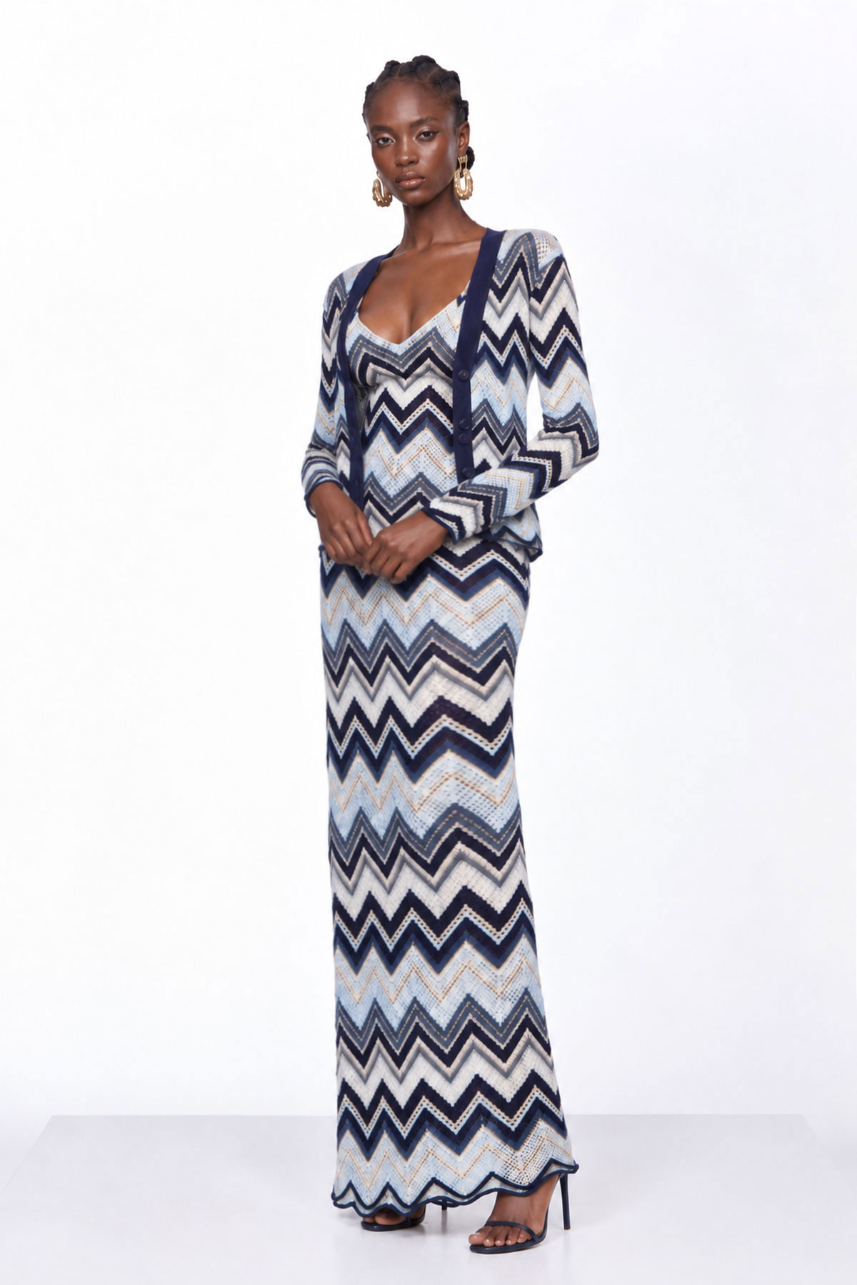 Ignasi Stripe Two Piece Maxi Dress