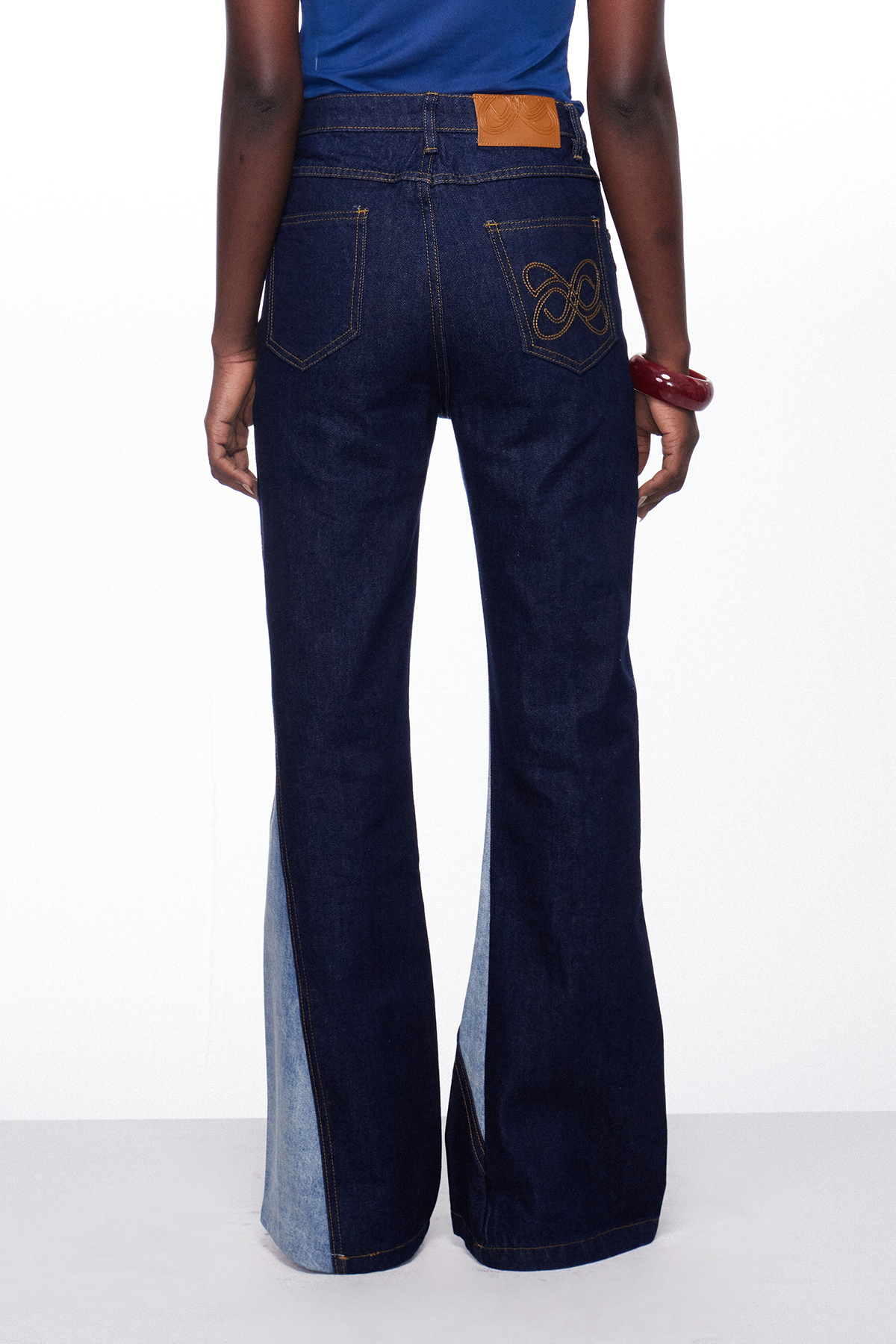 Ignatius Colorblock Bleached Jeans