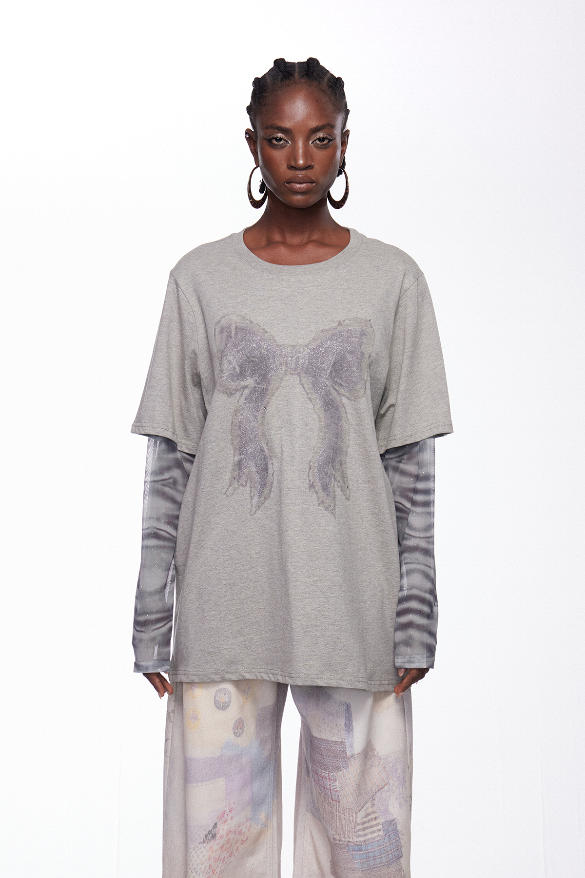 Igon Bow Print Top
