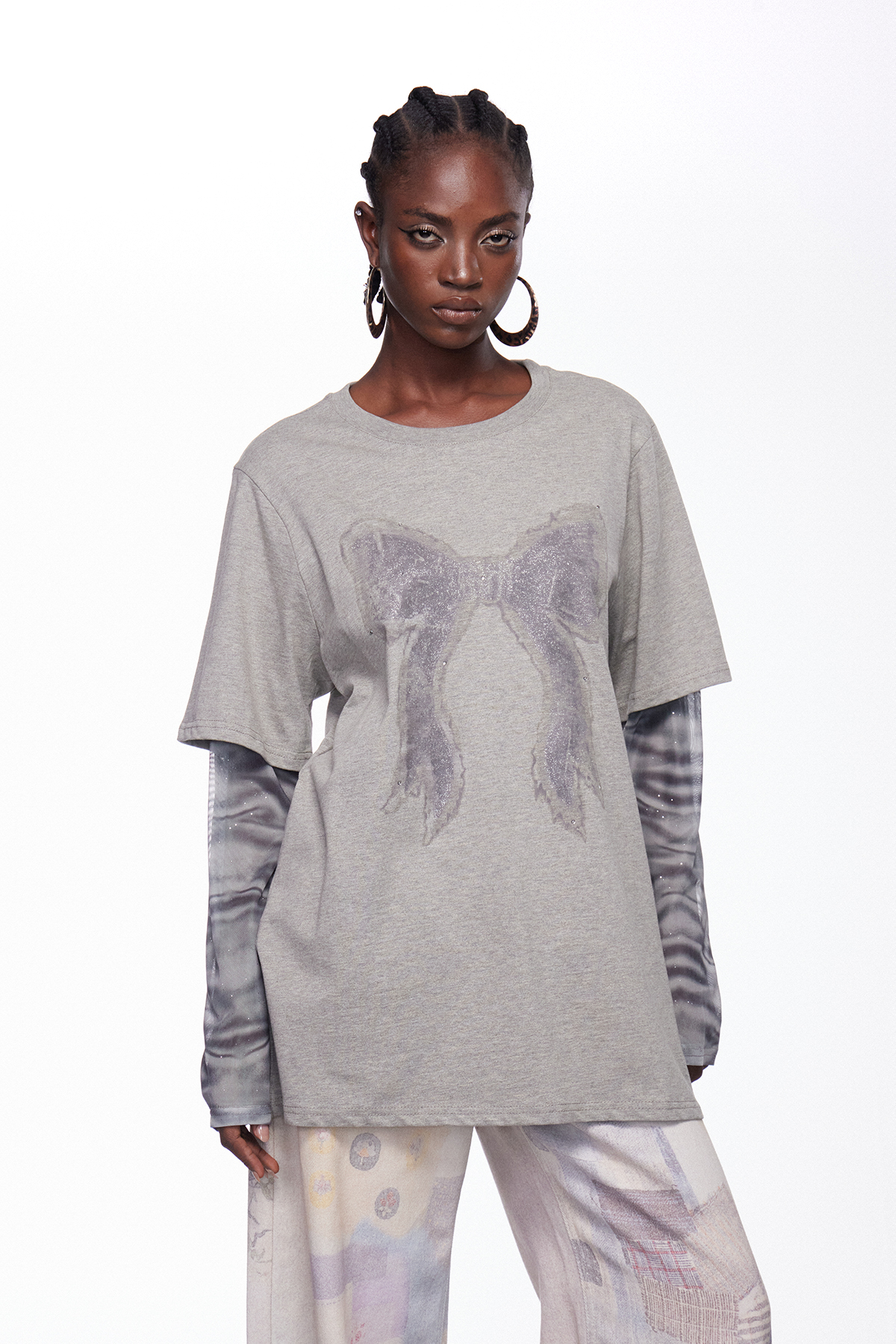 Igon Bow Print Top
