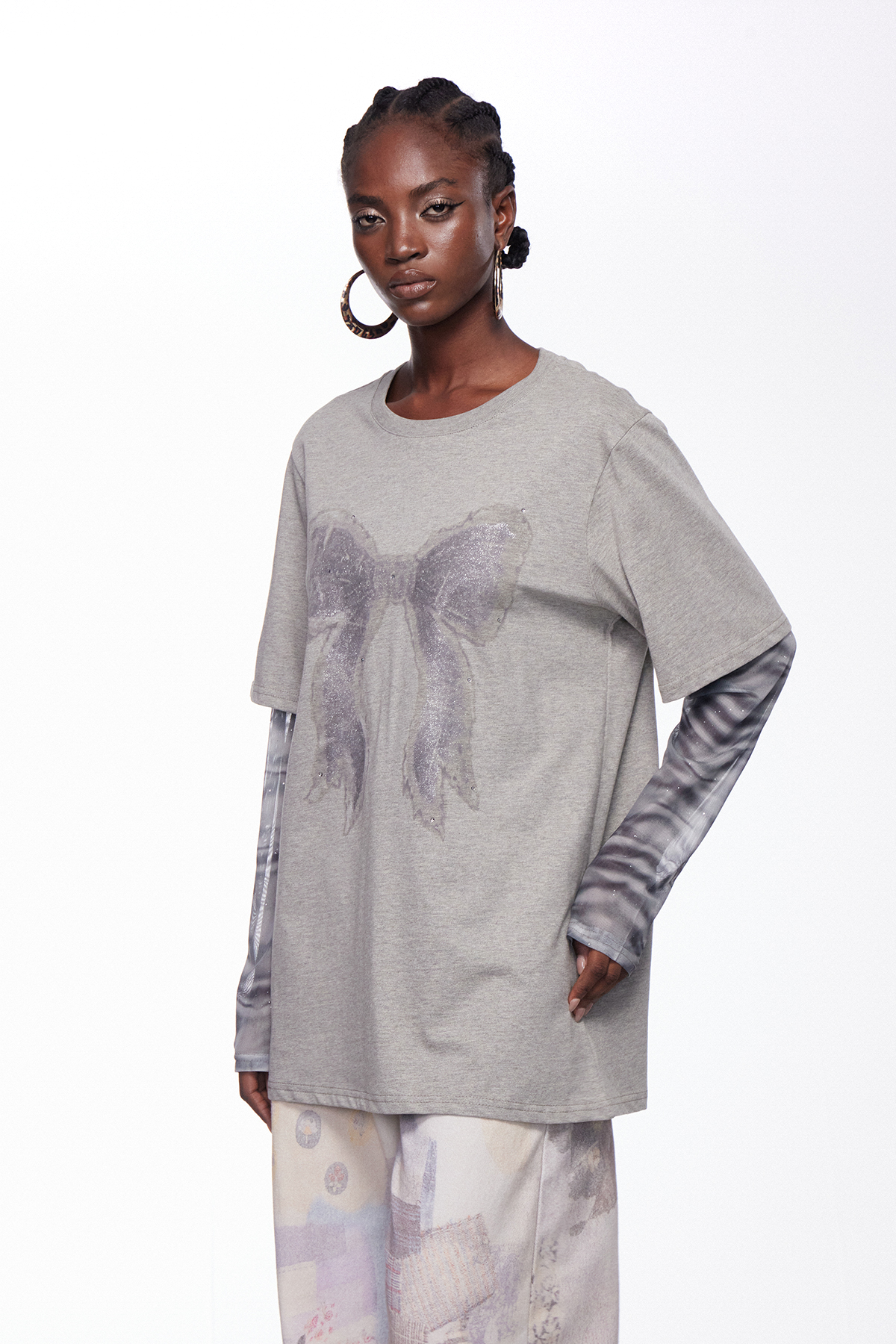 Igon Bow Print Top