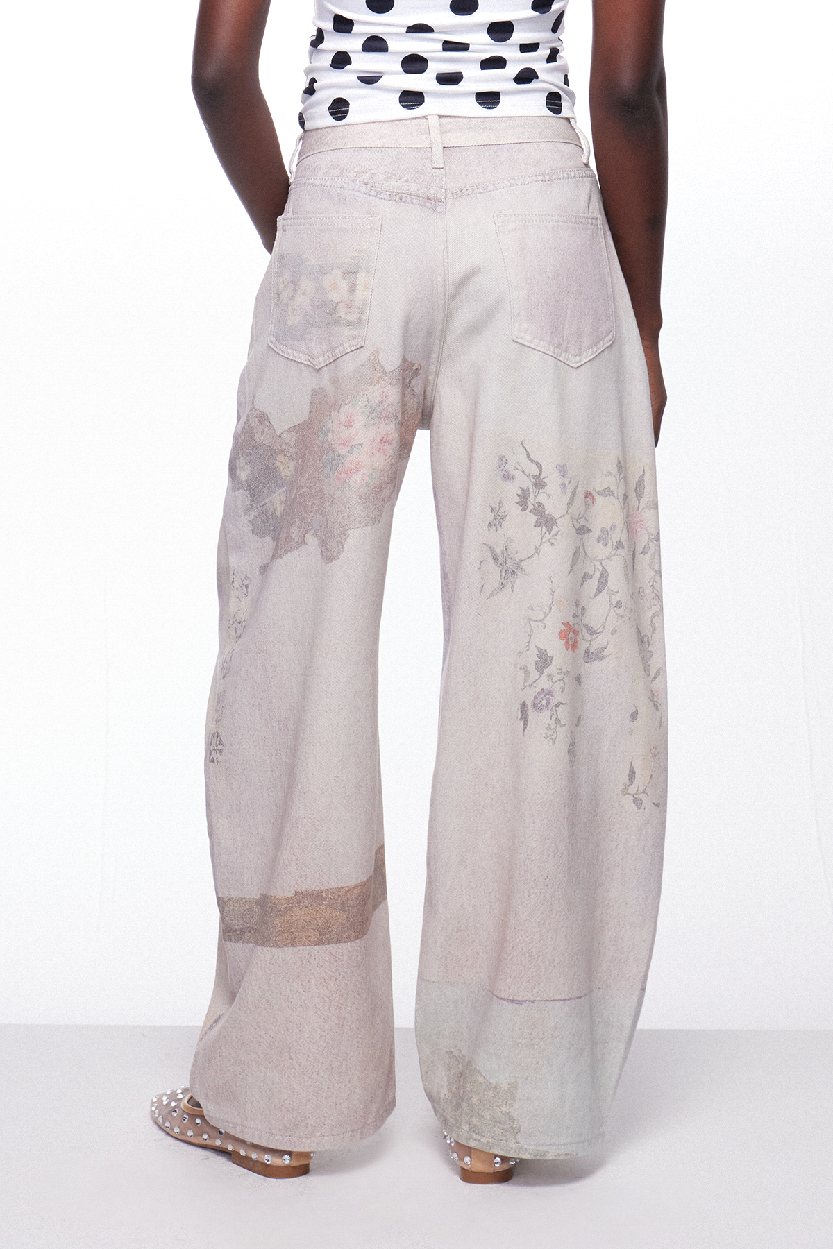 Igone Print Baggy Jeans